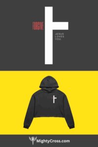 Forgive - Jesus Loves you - Christian Crop Hoodie